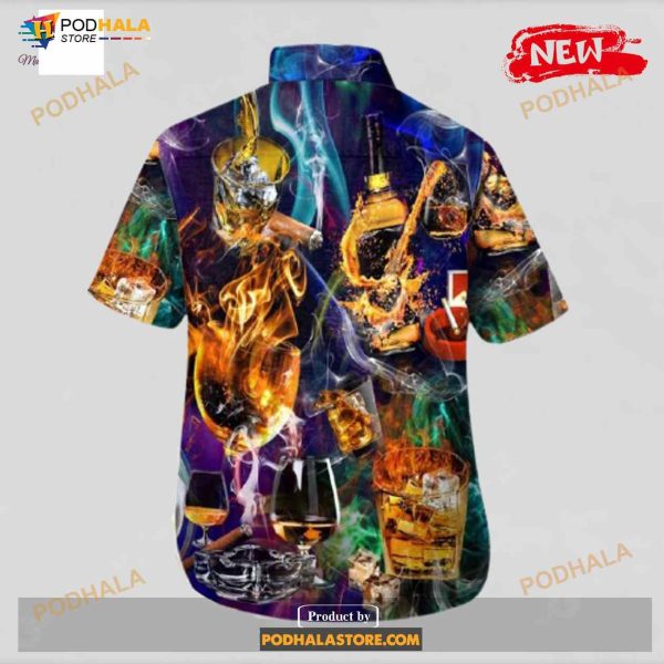 Whisky Fire For Summer Funny Hawaiian Shirt