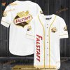 White Falstaff Beer 3D Baseball Jersey