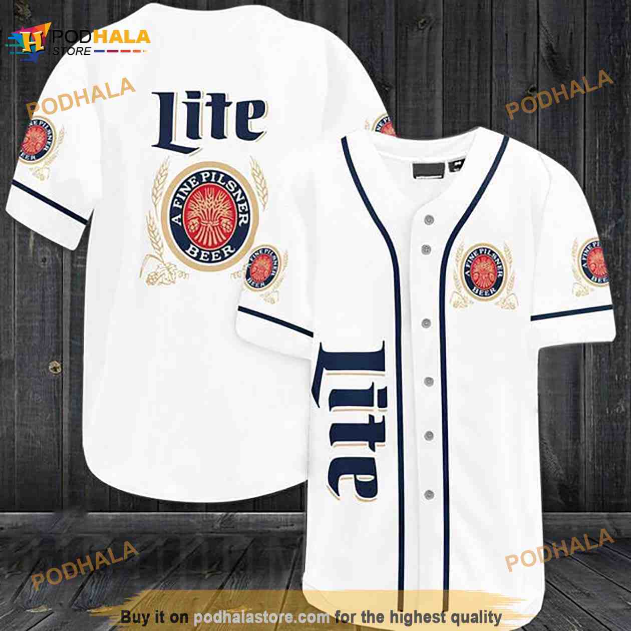 Custom Name Miller Lite Unisex Baseball Jersey Lover Beer Gift For