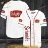 White Schmidt's Beer 3D Baseball Jersey
