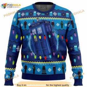 Who's Outside Doctor Ugly Sweater Christmas, Christmas 3D Sweater