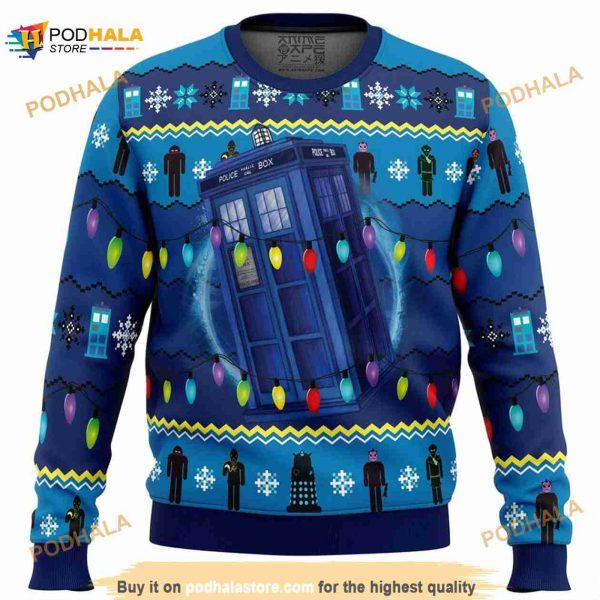 Who’s Outside Doctor Ugly Sweater Christmas, Christmas 3D Sweater