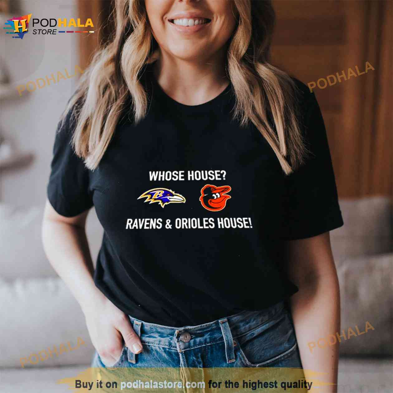 Whose House Ravens And Orioles House Shirt - Bring Your Ideas