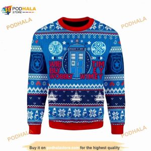Wibbly Wobbly Timey Wimey Stuff Doctor 3D Ugly Sweater