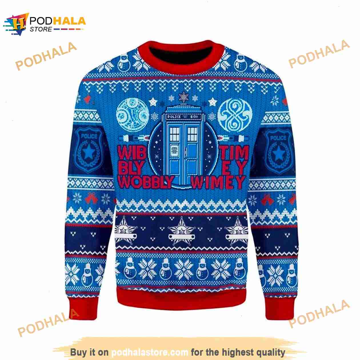 Wibbly Wobbly Timey Wimey Stuff Doctor 3D Ugly Sweater Wibbly Wobbly Timey Wimey Stuff Doctor 3D Ugly Sweater