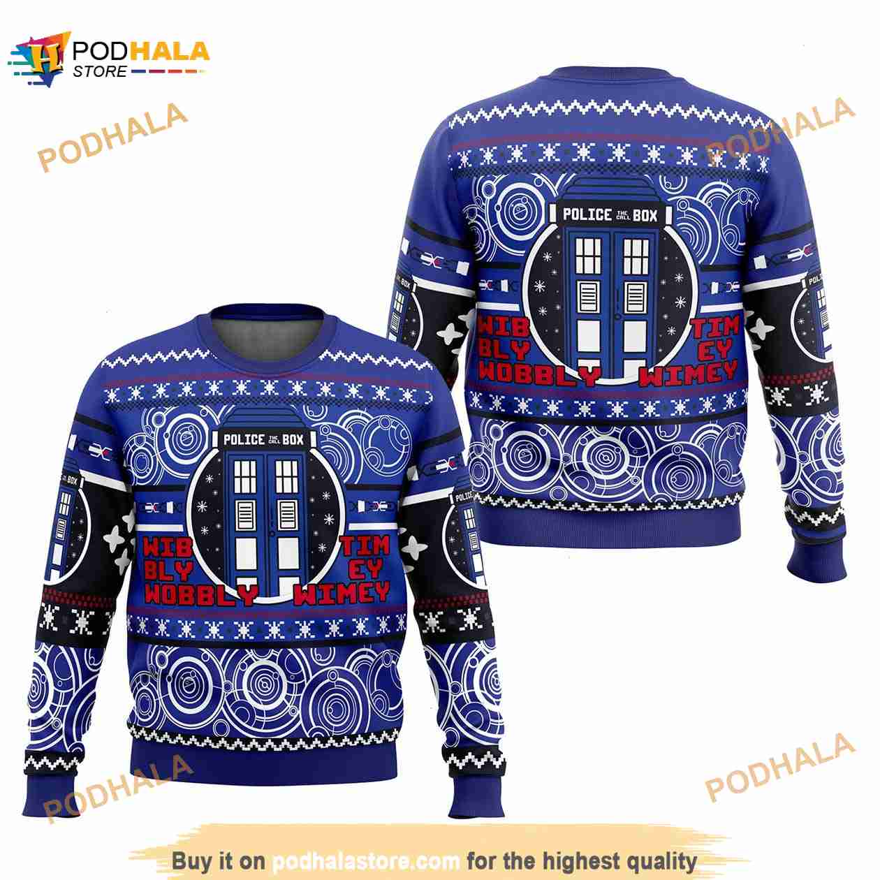 Wibbly Wobbly Timey Wimey Stuff Doctor Who Funy Ugly Sweater Wibbly Wobbly Timey Wimey Stuff Doctor Who Funy Ugly Sweater