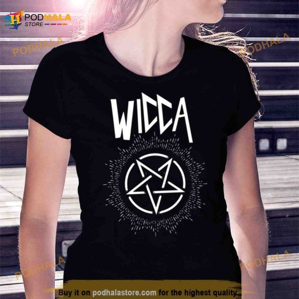 Wicca Inverted Pentagram Hex Girls Shirt