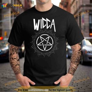 Wicca Inverted Pentagram Hex Girls Shirt 3