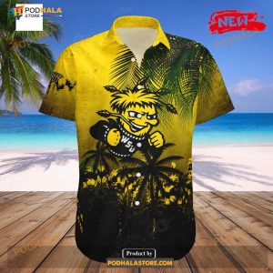 Wichita State Shockers Ncaa Coconut Tree Tropical Grunge Funny Hawaiian Shirts 2