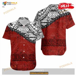 Windsor Express NCAA Grunge Polynesian Tattoo, CA BASKETBALL Funny Hawaiian Shirt