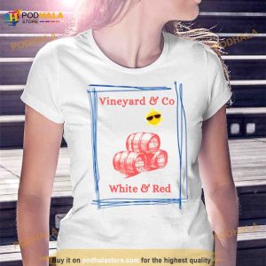 Wine Barrels White And Red Shirt 2