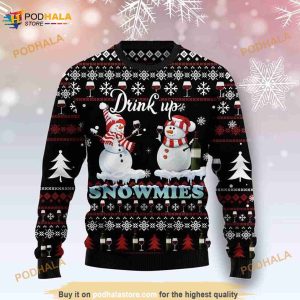 Wine Snowmies Ugly Christmas Sweater