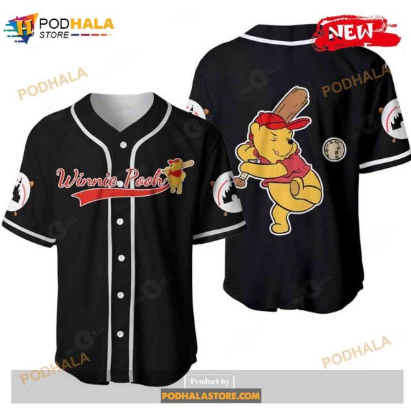 Winnie Pooh Disney Cartoon Graphics All Over Print Unisex Baseball Jersey