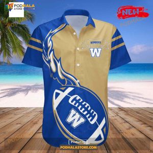 Winnipeg Blue Bombers Ncaa Flame Ball Ca Football Funny Hawaiian Shirts 2
