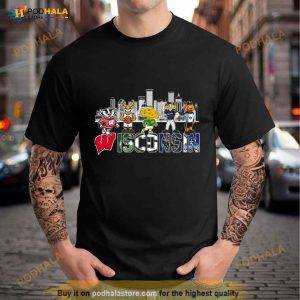Wisconsin All Team Sports Skyline Mascot 2023 Shirt 3