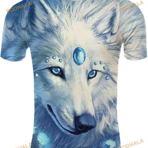 Wolf Head Print 3D Shirt