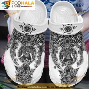 Wolf Viking Gifts 3D Crocs, Funny Crocs