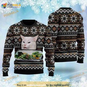 Woman Yelling At Cat Meme Couple Christmas Sweater