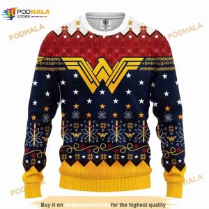Wonder Womans Ugly Superhero Ugly Xmas Sweater