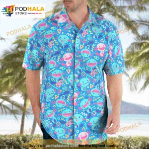 Wooper Pokemon 3d Funny Hawaiian Shirt 2
