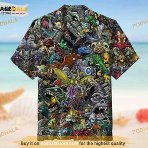 World Of God Zilla Hawaiian Shirt, Vintage Hawaii Beach Shirt