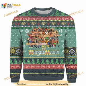 Wrestlemania Ugly Christmas 3D Sweater