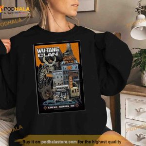 Wu Tang Clan Paris 06 07 2023 Accor Arena Tour Poster Shirt 2