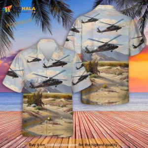 Wyoming Army National Guard Uh-60 Hawaii Shirt, 3D Hawaii Aloha Shirt