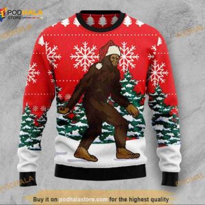 Xmas Bigfoot Ugly Christmas Sweater