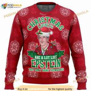 Xmas Lights Are Like Epstein Ugly Christmas Sweater