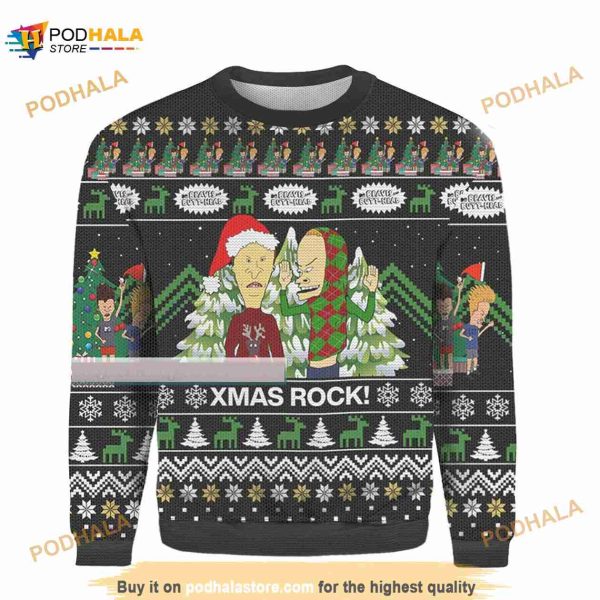 Xmas Rock Merry Christmas Funny Ugly Sweater
