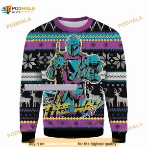 Yoda Darth Vader Star Wars This Is The Way Ugly Christmas Sweater