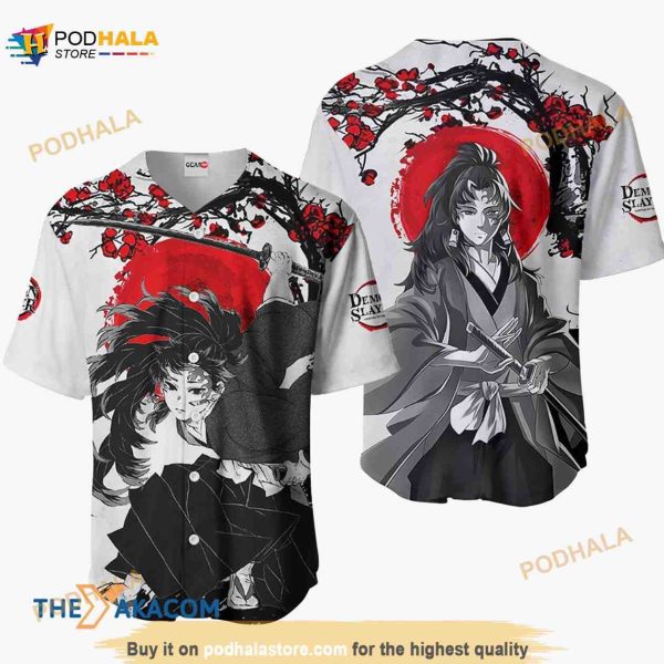 Yoriichi Tsugikuni Kimetsu Anime Japan Style 3D Baseball Jersey Shirt