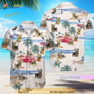 Yorkie Button Hawaiian Shirt For Men Women, Yorkie Summer Shirt,