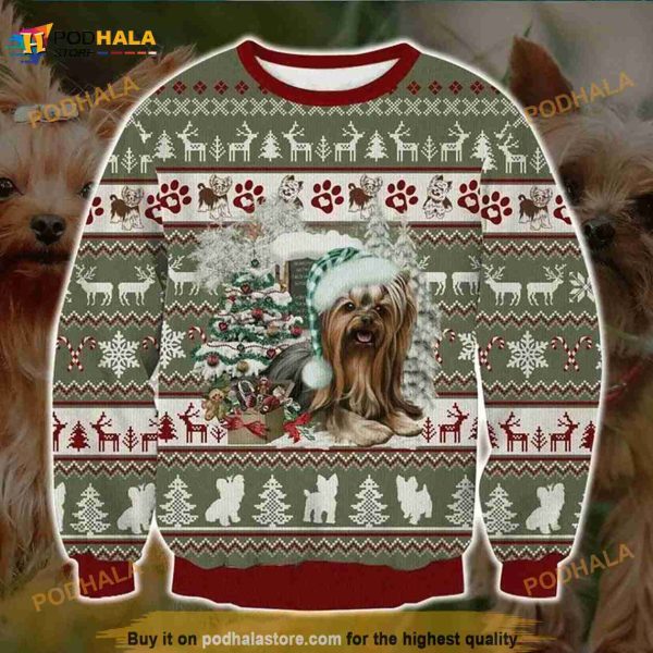 Yorkie Dog Love Christmas Ugly Sweater