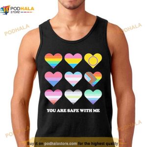 You Are Safe With Me Pride Ally Shirt 3