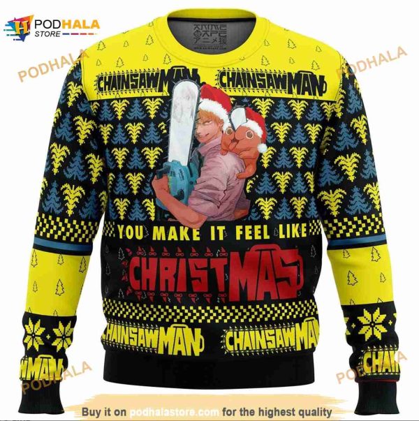 You Make It Feel Like Christmas Ugly Knitted Christmas 3D Sweater