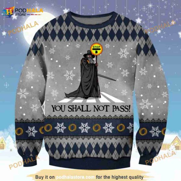 You Shall Not Pass Ugly Christmas Unisex Woolen Sweater