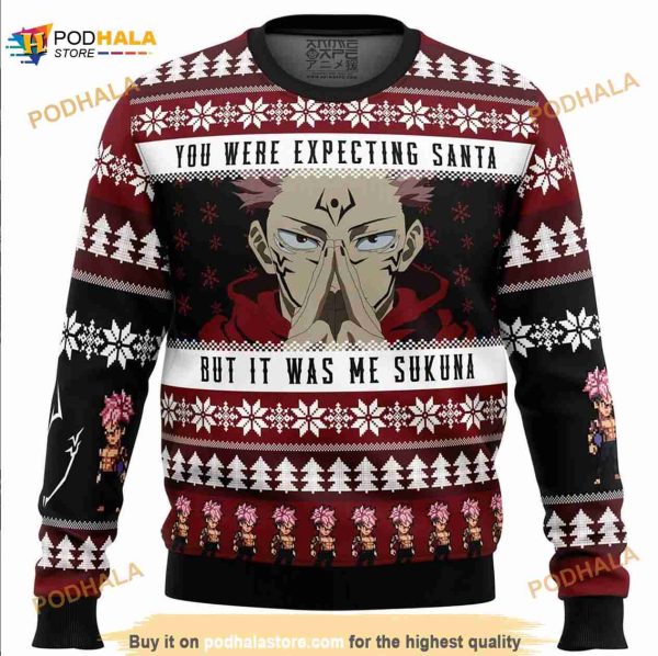 You Were Expecting Santa Sukuna Ugly Knitted Christmas 3D Sweater