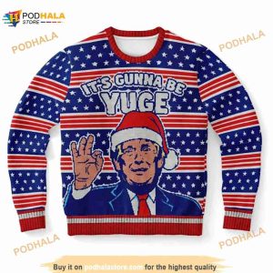 Yuge Trump Ugly Christmas Sweater