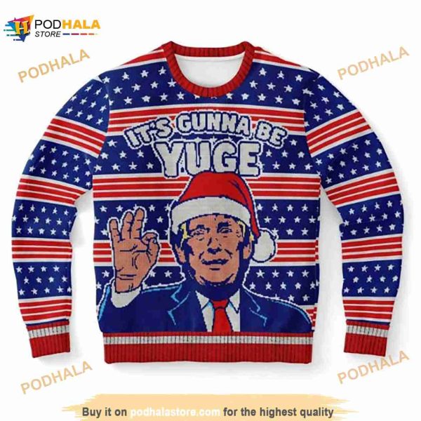 Yuge Trump Ugly Christmas Sweater