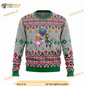 Zelda And Link Ugly Christmas Sweater