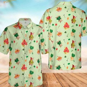 Zelda Majora And Korok Hawaiian Shirt, Zelda Hawaii Shirt, Zelda Button Up Shirt