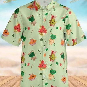 Zelda Majora And Korok Hawaiian Shirt Zelda Hawaii Shirt Zelda Button Up Shirt 2