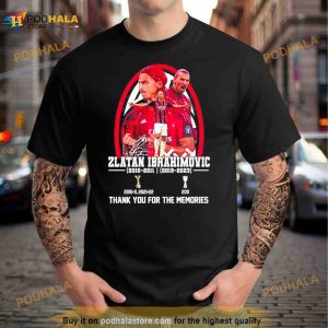 Zlatan Ibrahimovic 2010 2011 2019 2023 Thank You For The Memories Signatures Shirt 3