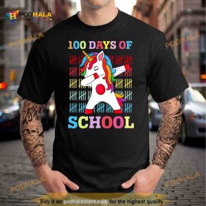 100 Days of School Funny Unicorn Back to School Shirt 2
