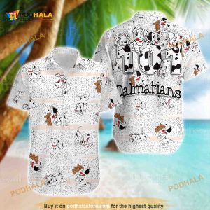 101 Dalmatians Funny Hawaiian Shirt, 101 Dalmatians Beach Funny Summer Aloha Shirt