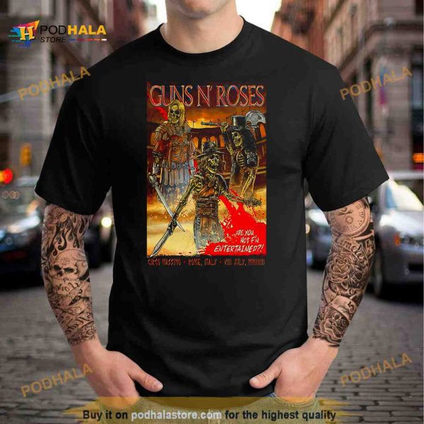 2023 Guns N’ Roses Rome Italy Event Shirt