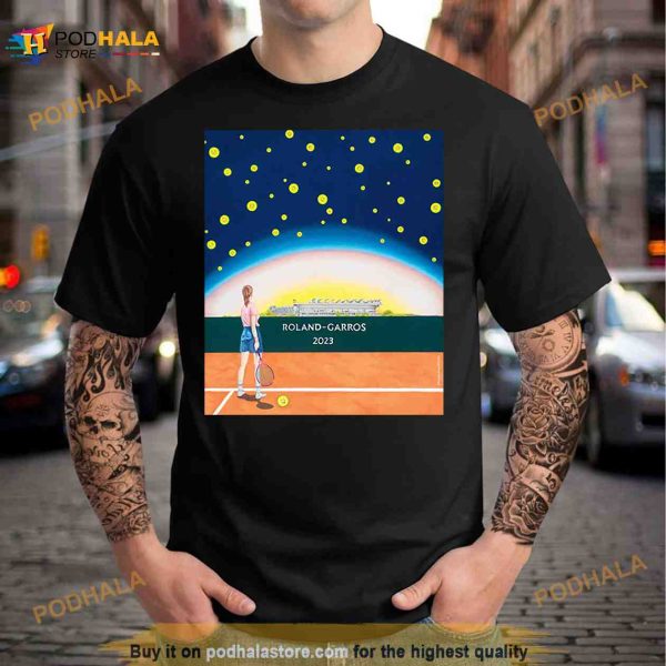2023 Roland Garros Poster Terre d’etoiles Maxime Verdier Fan Gifts T Shirt