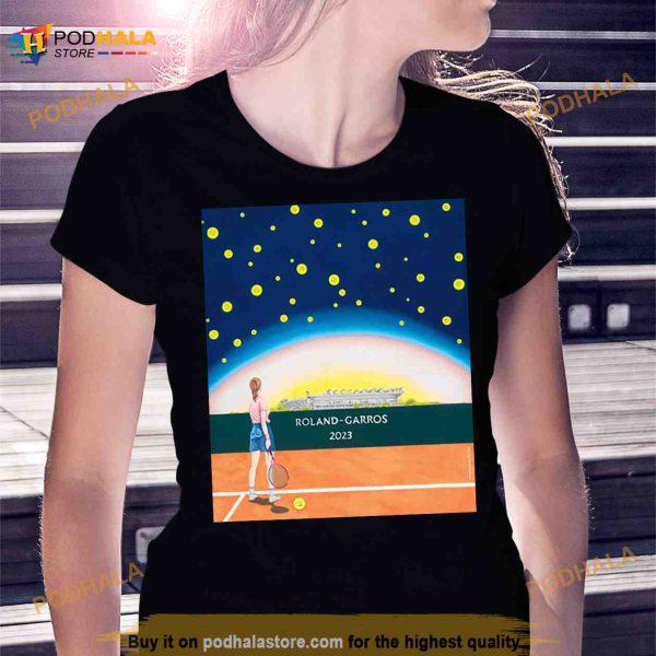 2023 Roland Garros Poster Terre d’etoiles Maxime Verdier Fan Gifts T Shirt